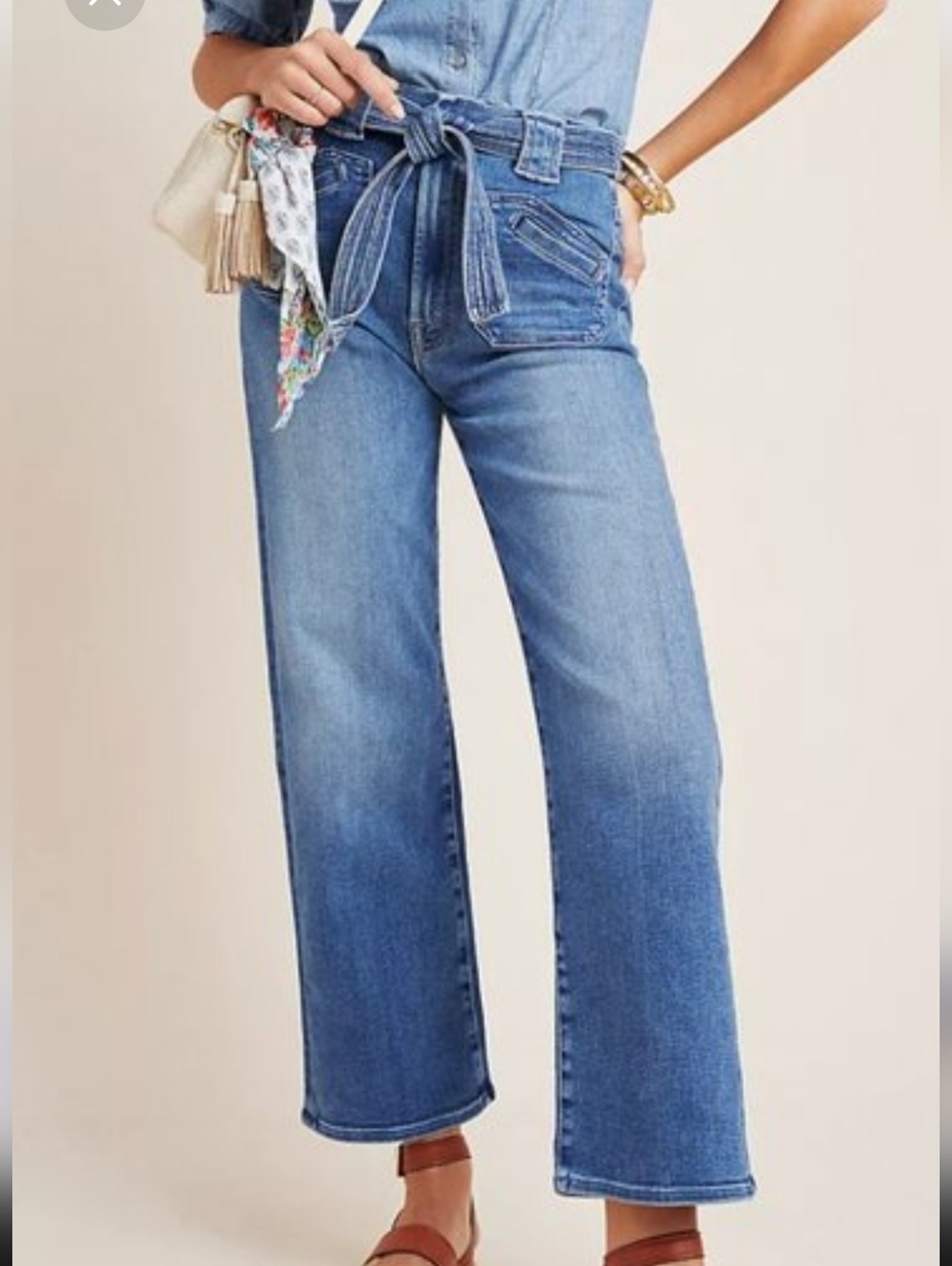 Mother The Patch Rambler Tie Waist Jeans